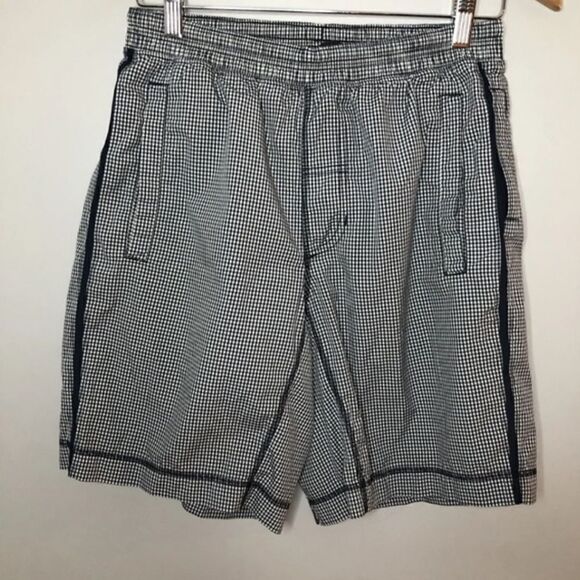 LULULEMON PACE BREAKER SHORTS LINED GINGHAM BLUE ACTIVE WEAR MEN’S LARGE RARE - Picture 1 of 10